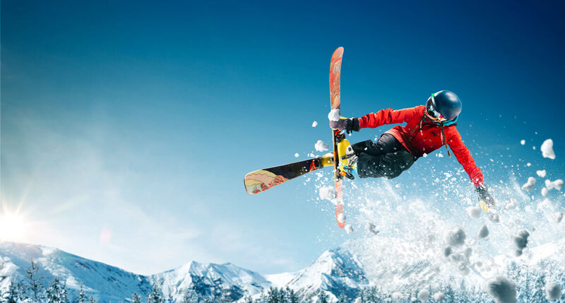 skiing in the Alps
