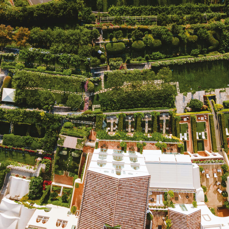 Caruso Hotel Amalfi Coast - Garden Aeriel View