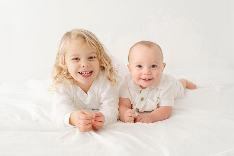 first birthday sibling photo in photography studios boston ma​
