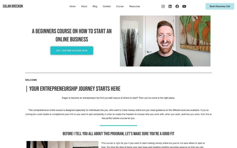 Website Example 10 - Digital Course Academy