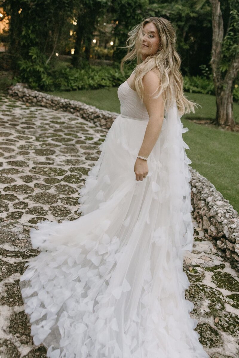 An intimate portrait of a bride and groom at Hotel San Critobal by documentary destination wedding photographer Haley Hawn.