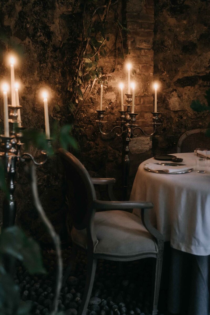 borgo santo pietro exclusive wedding romantic dinner detail table 
