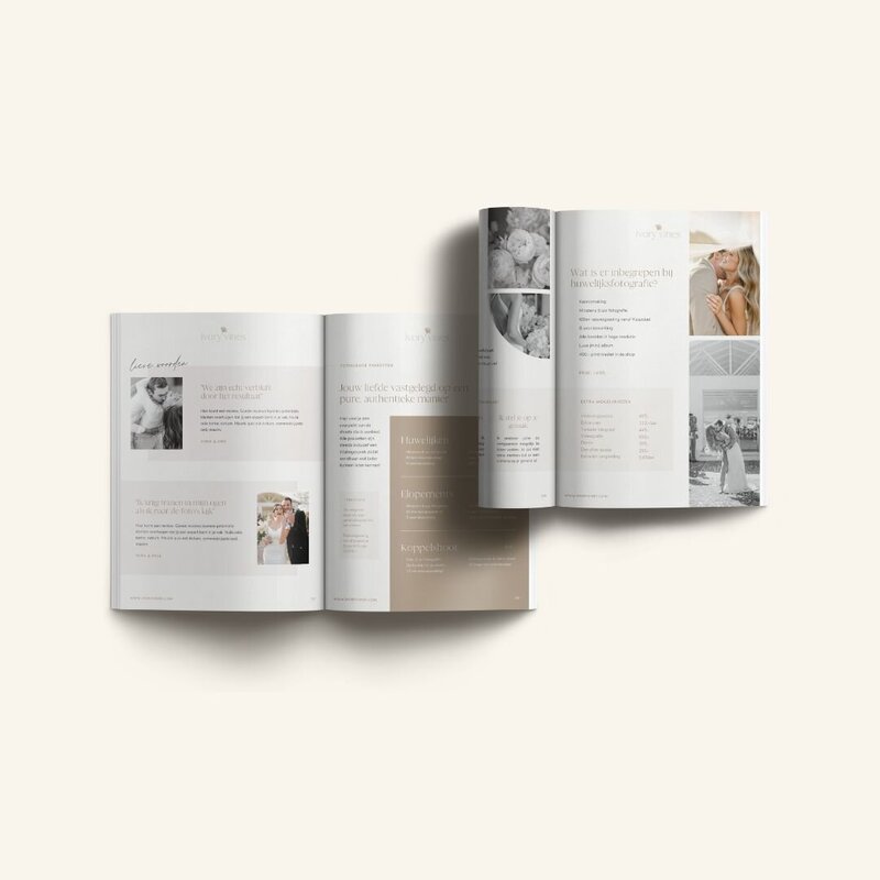 Neutrale brochure template voor fotografen