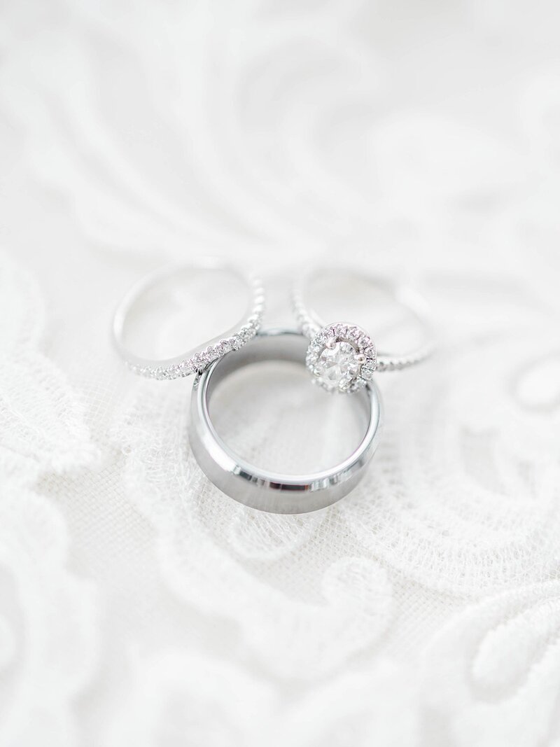 Bride and groom walk up memorial steps at their DC wedding