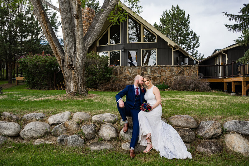 Artistic couple’s portrait during intimate Buena Vista micro-wedding at a cozy Airbnb, captured by Colorado micro-wedding photographer