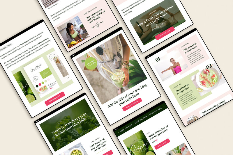 bold and colorful email templates for flodesk