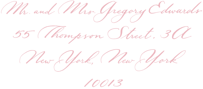 Newport Calligraphy Style- Blush