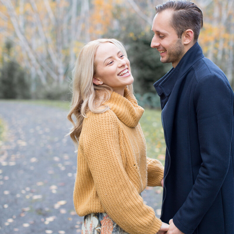 An outdoor engagement photoshoot in Gippsland with photographer Anna Selent.