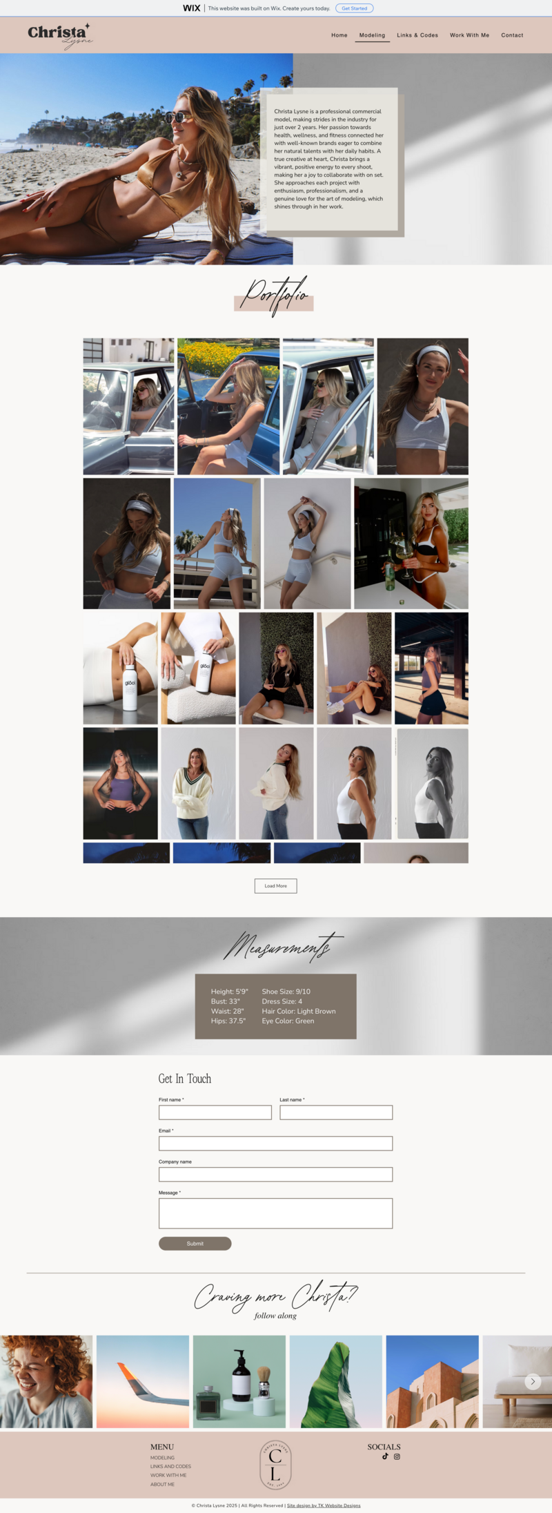 modeling website designer