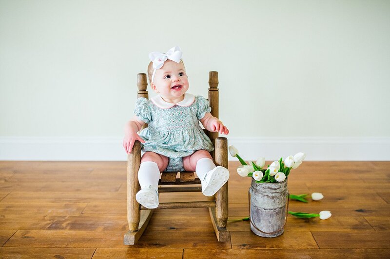 sitting in a rocking chair by knoxville wedding photographer, amanda may photos