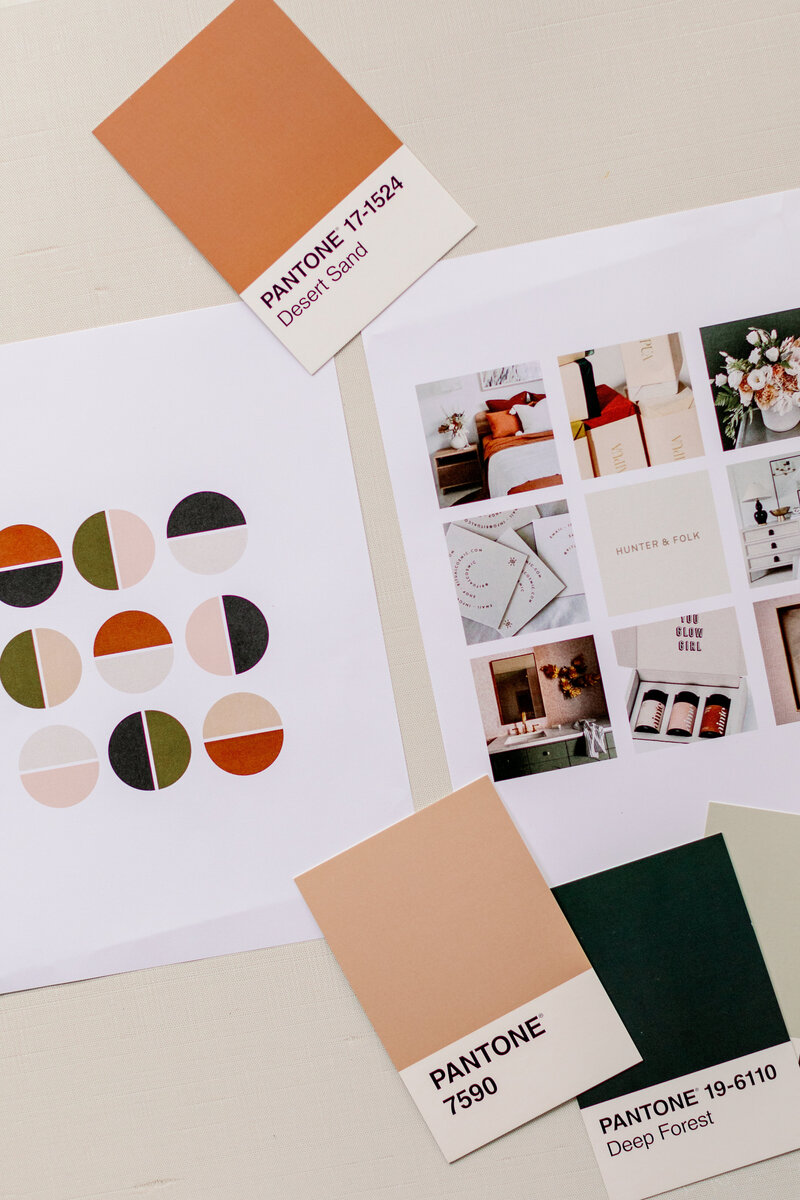 Pantone swatch and mood board