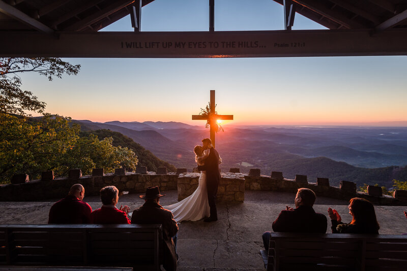 Josh Jones photographing an elopement at Pretty Place Chapel.