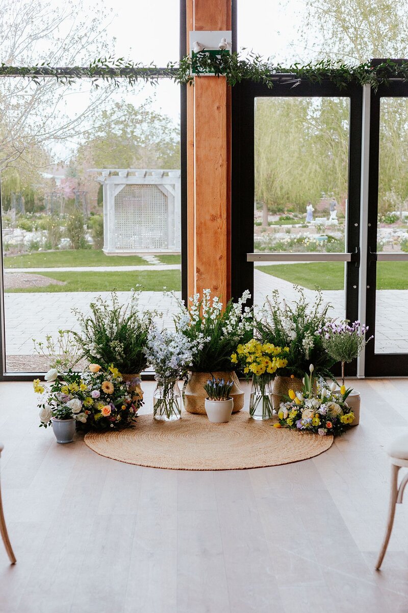 Wedding floral installation