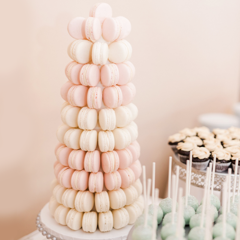 Whippt Kitchen - Lazoruk wedding sweetscape macaron tower