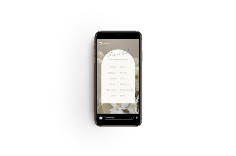 Neutral Instagrams story templates Ivory Vines 1