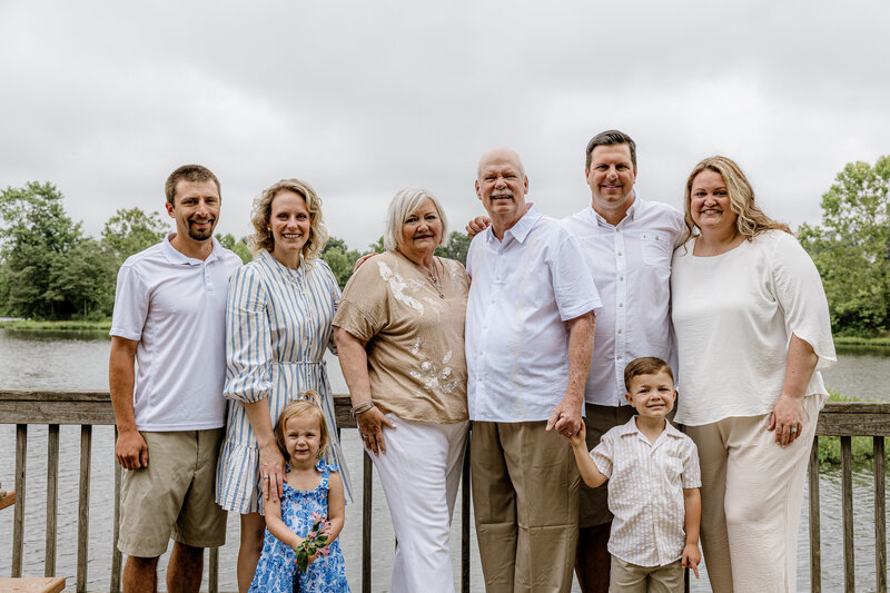 Beautiful Lake in Northern Virginia, Family portrait, captured by Branden Gonzalez of Brandgo Photography 