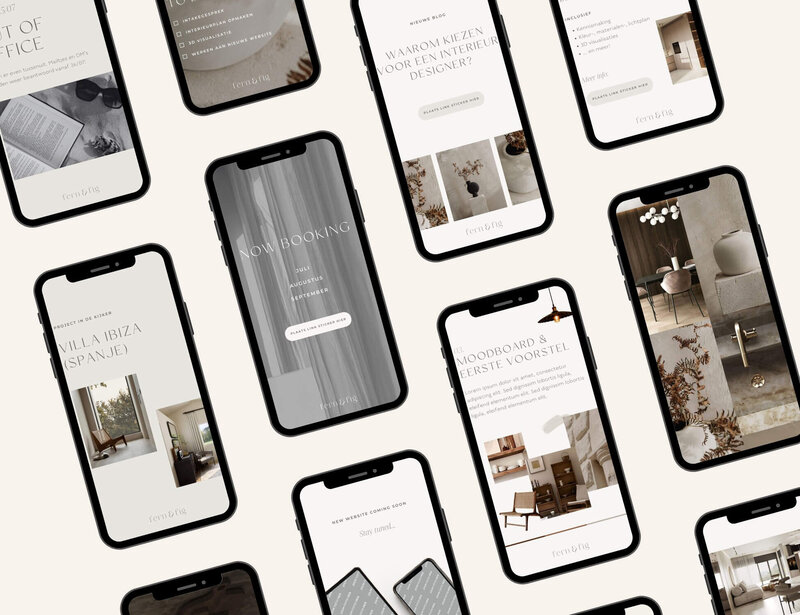 Neutrale Instagram story templates voor interieur ontwerpers