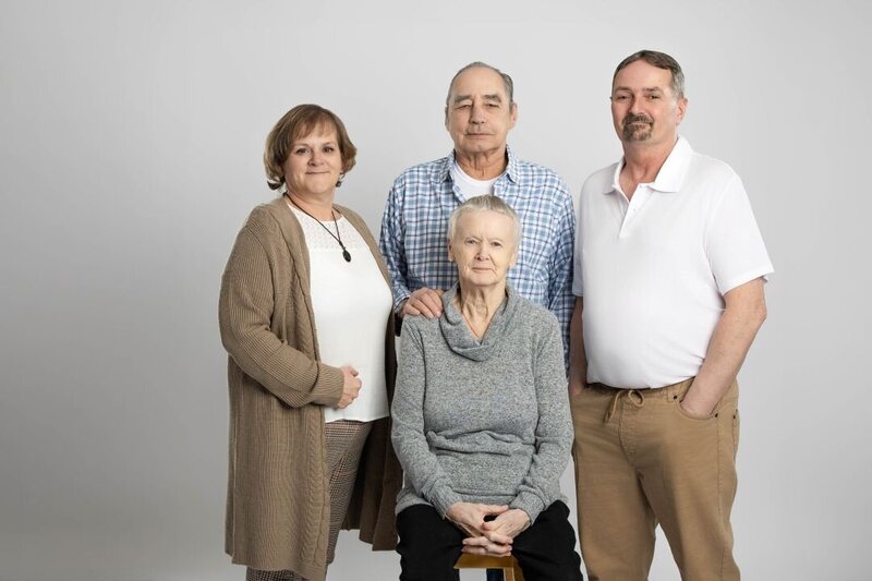 Sherwood Park indoor family photography for multi-generational family session