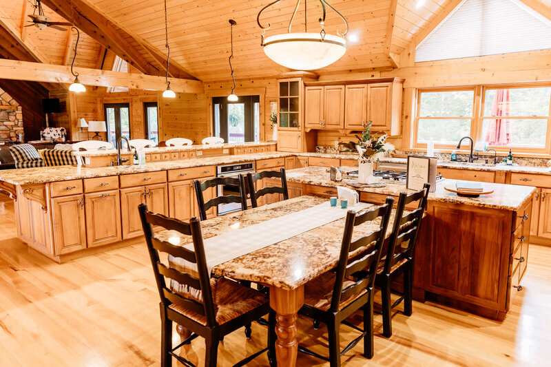 Kitchen and dining area of Montgomery Creek Ranch