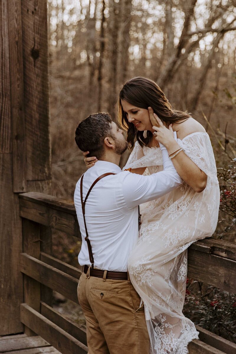 Romantic anniversary session outdoors