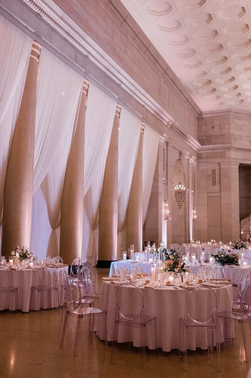 Reception space decorated at the Hall of Springs