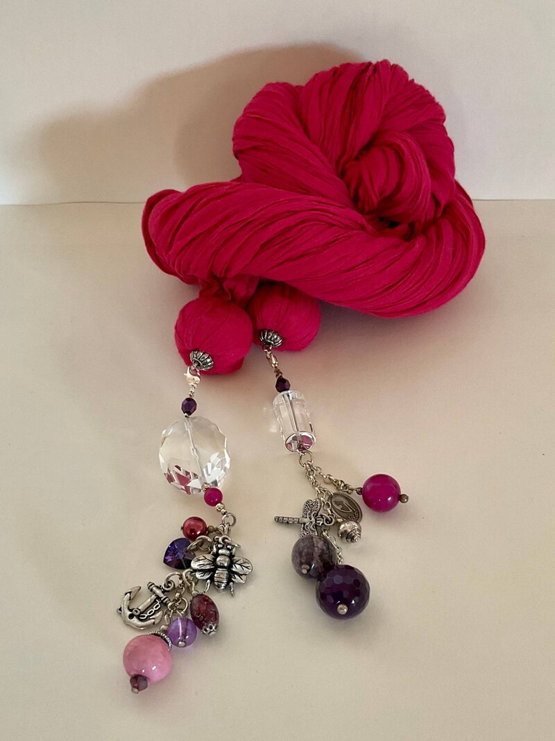 Etole bijoux coton Charm's VERMILLON