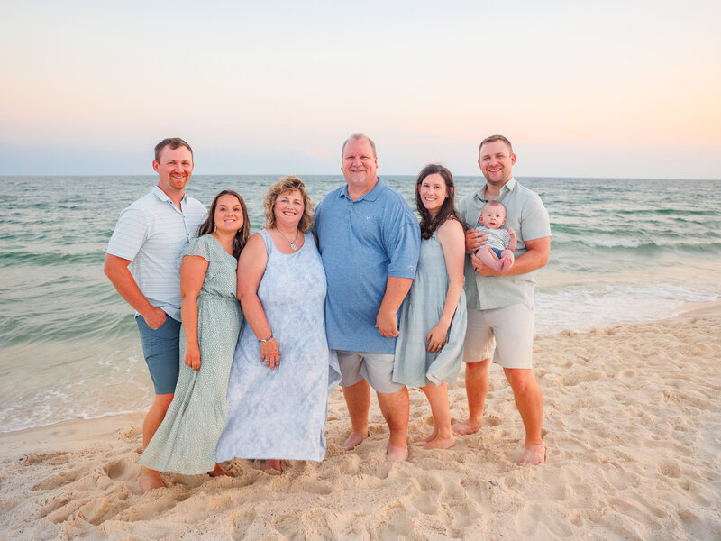 Family during golden hours photoshoot