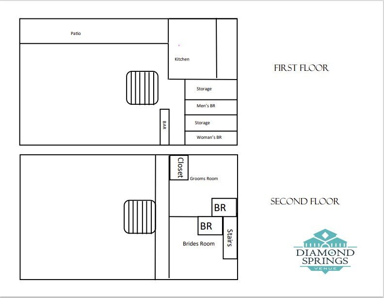 Diamond Springs Floor Plan for weddings , meetings and events in Sumner County Kansas