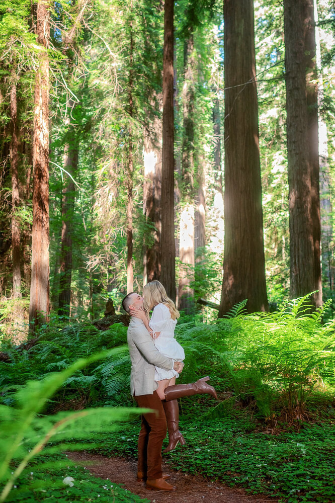 Gorgeous couple in the Redwoods in Northern California by Parky's Pics Photography