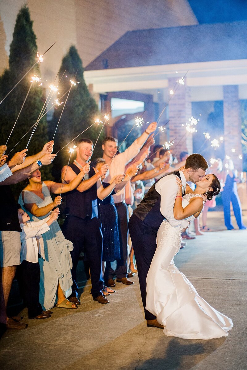 sparkler exit by Knoxville Wedding Photographer, Amanda May Photos