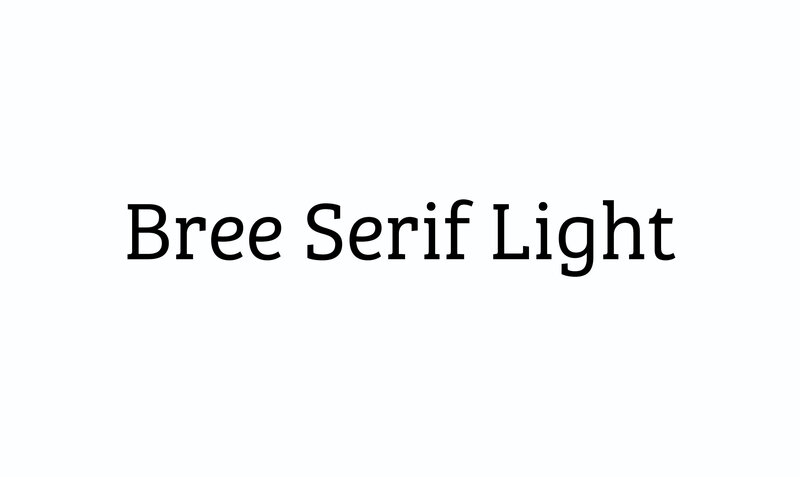 Grace Clay Co chosen typeface from Adobe Fonts - Bree Serif Light