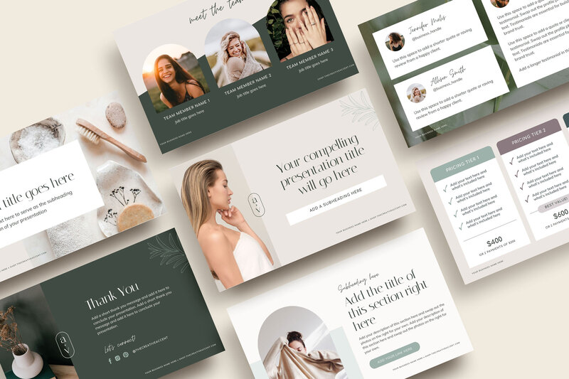 pitch deck template for wellness coaches
