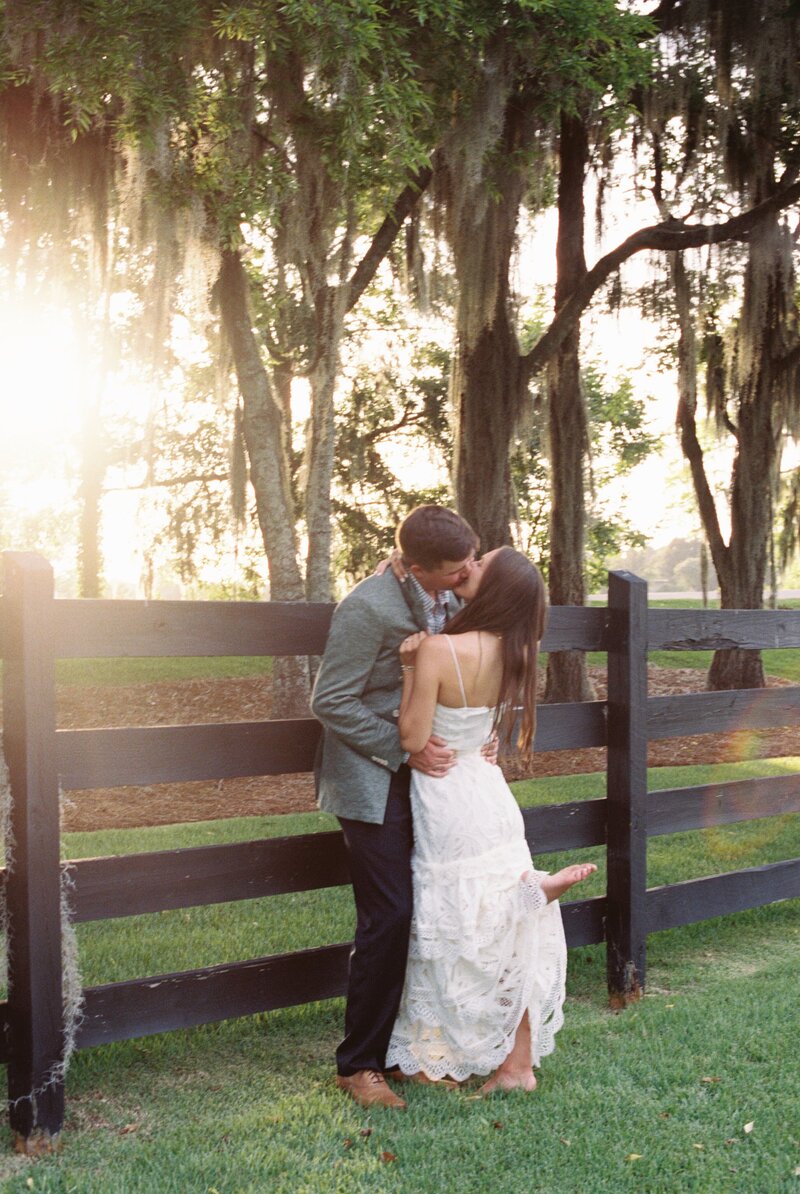 Couples portraits outdoor natural light southern wedding photographer Alabama film and digital photography.