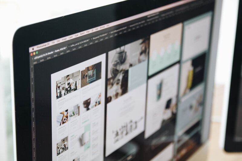 website planning on computer