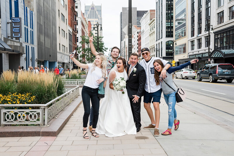 Fun Detroit wedding photography