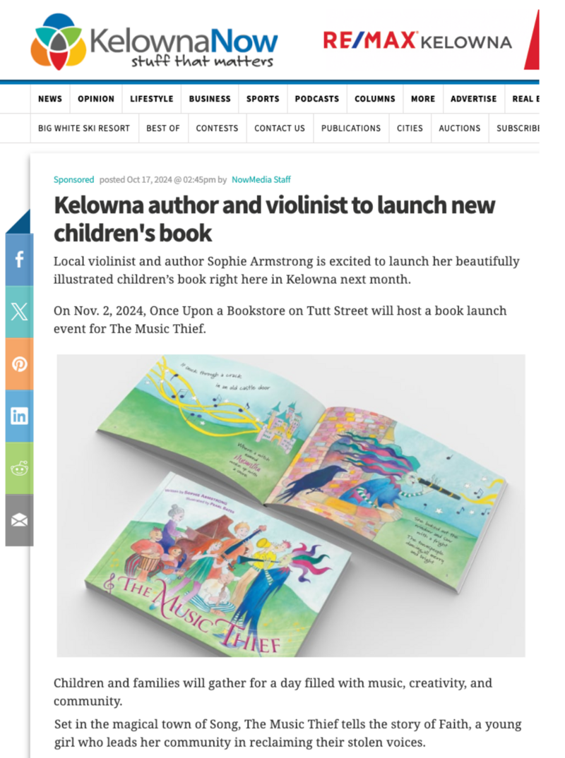 Music Thief Kelowna Now Article