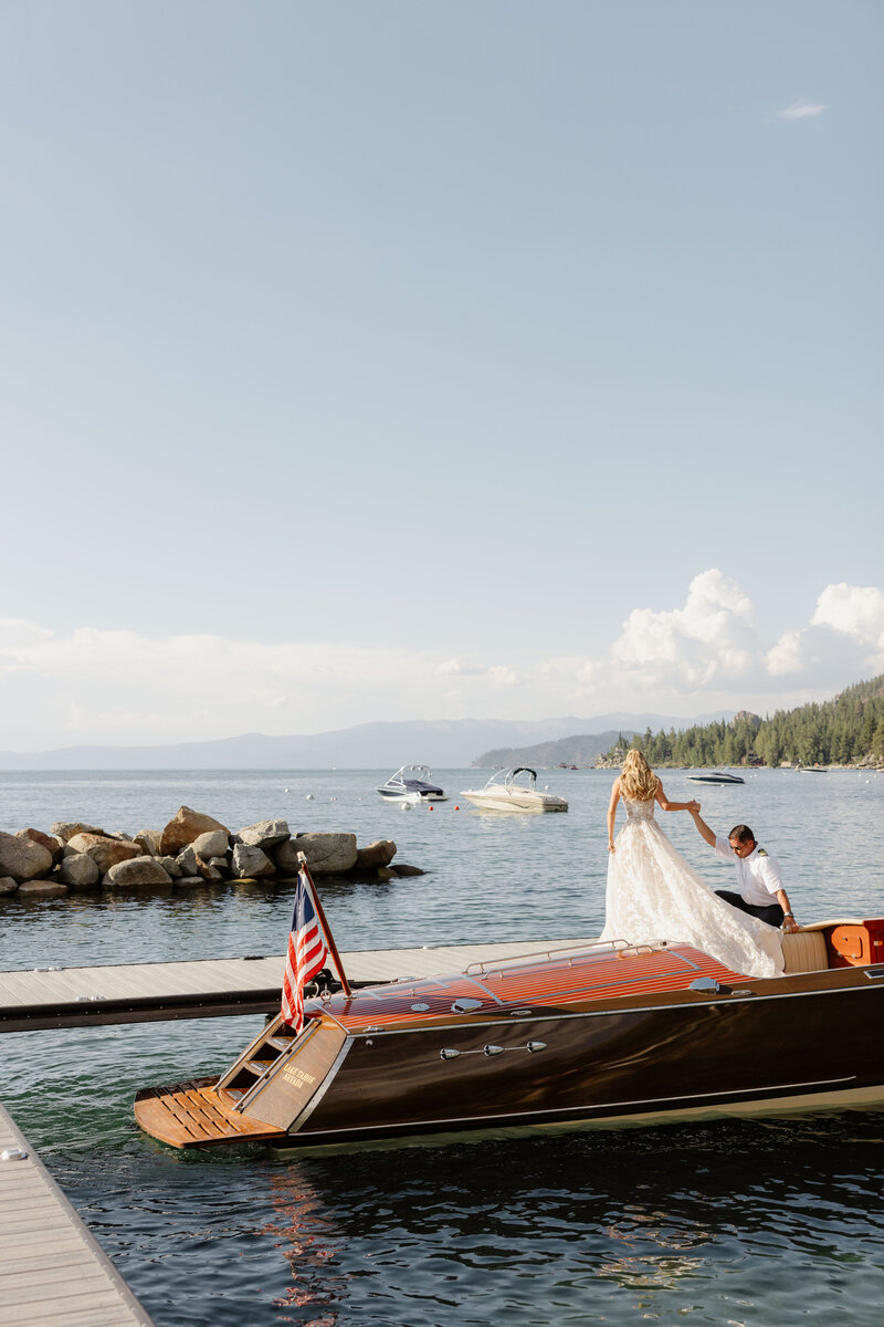 Taylor + Spencer Wedding Drone Boat-9