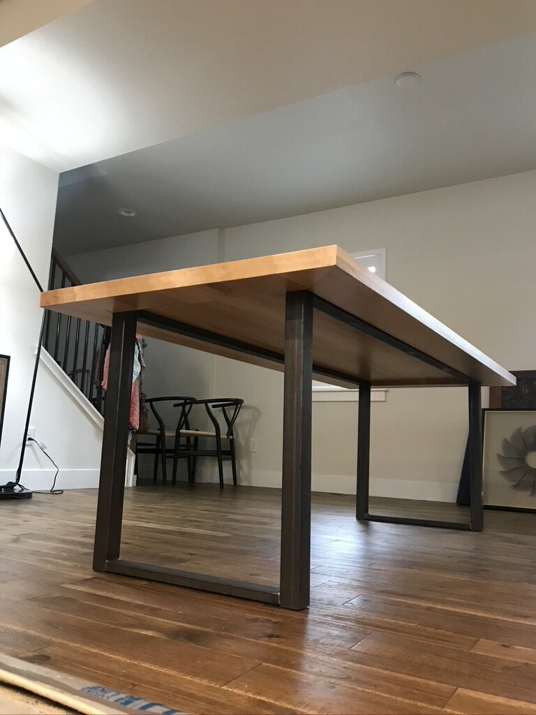 simple steel table base