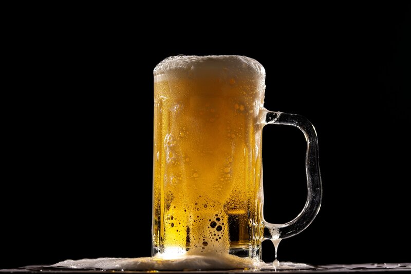 beer in stein glass
