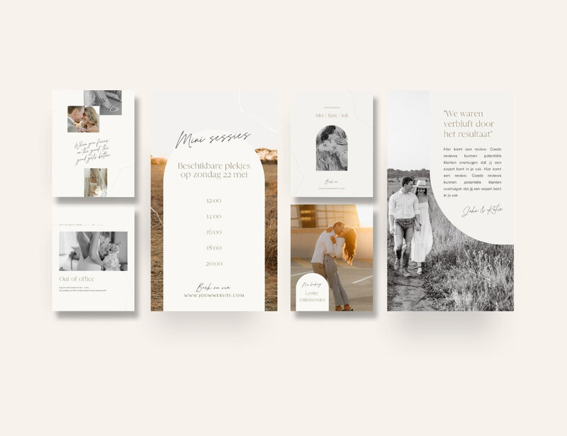 Neutrale Instagram templates voor fotografen Ivory Vines 4