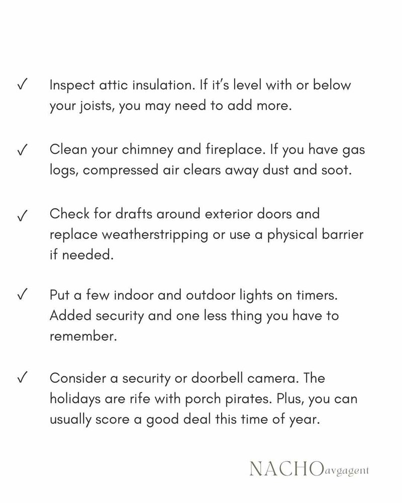 December North Texas home Maintenance