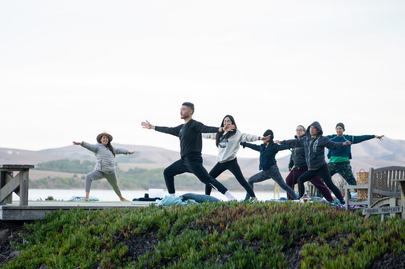 corporate group at wellness retreat
