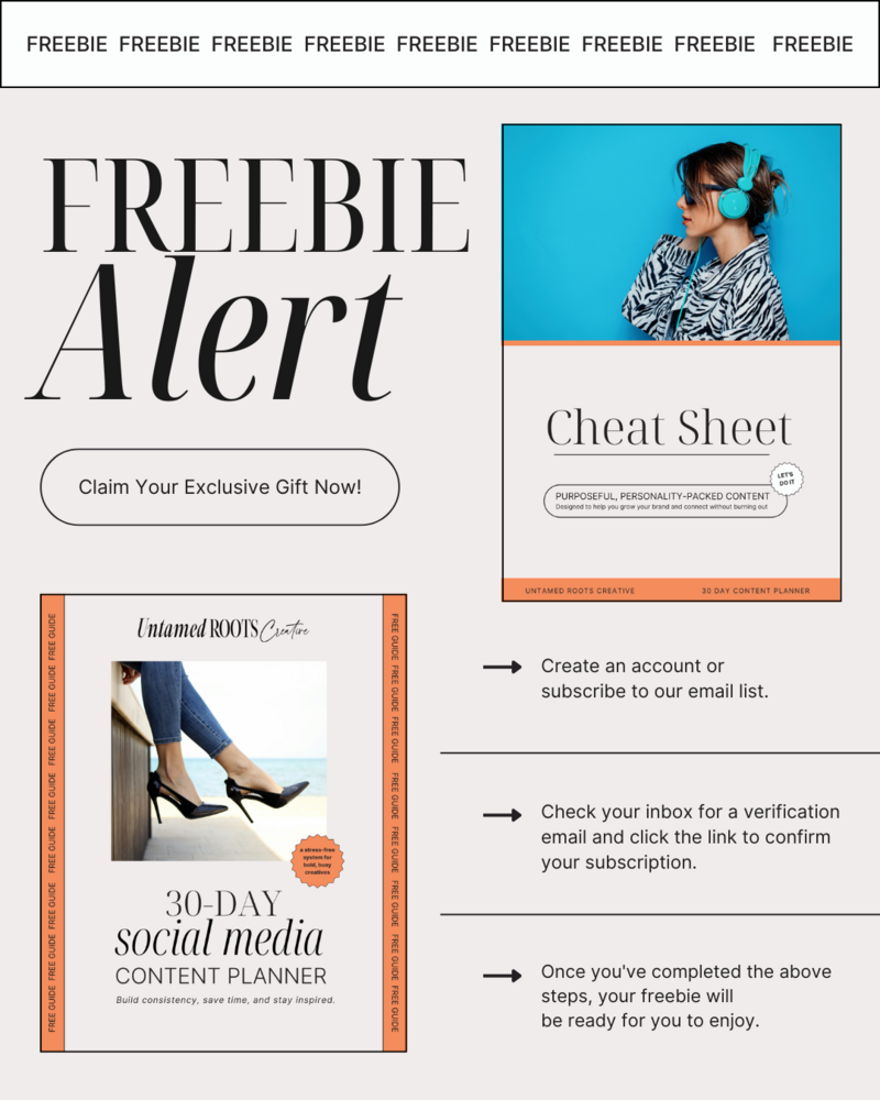 You’ve got the vision, the vibe, and a beautiful offer… but when it’s time to post, your mind goes blank.

You’re stuck in the loop of:

✖️ What should I post today?
✖️ How do I make this look good?
✖️ Is this even helping me grow?

You’re not alone—and you’re not doing it wrong.
You just need rhythm. You need simplicity.
You need a plan that feels good to use.
