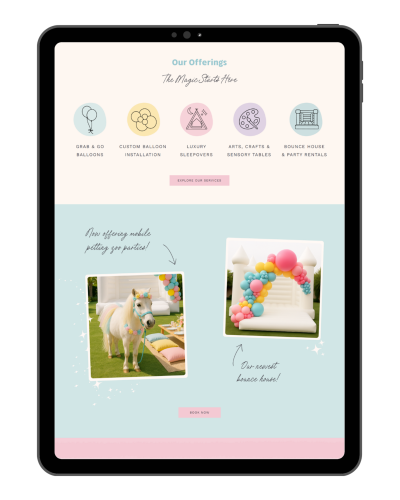 Party planner website template / event planner website template