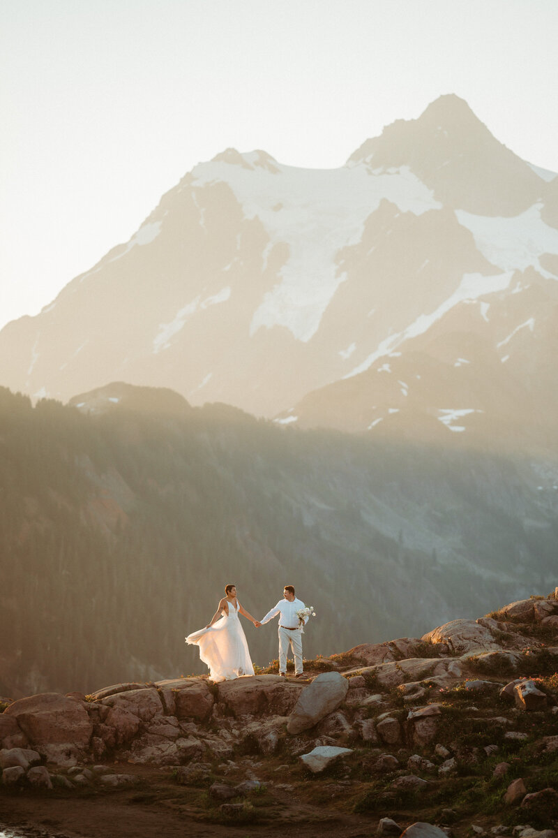 celestial elopement with lanterns on alaska beach