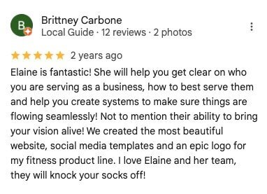 client's google review