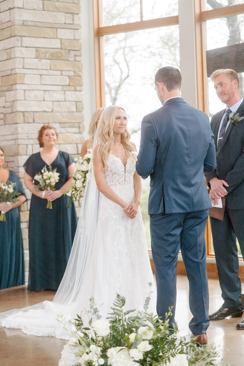 Indoor chapel ceremony at Canyonwood Ridge with modern architecture and soft light