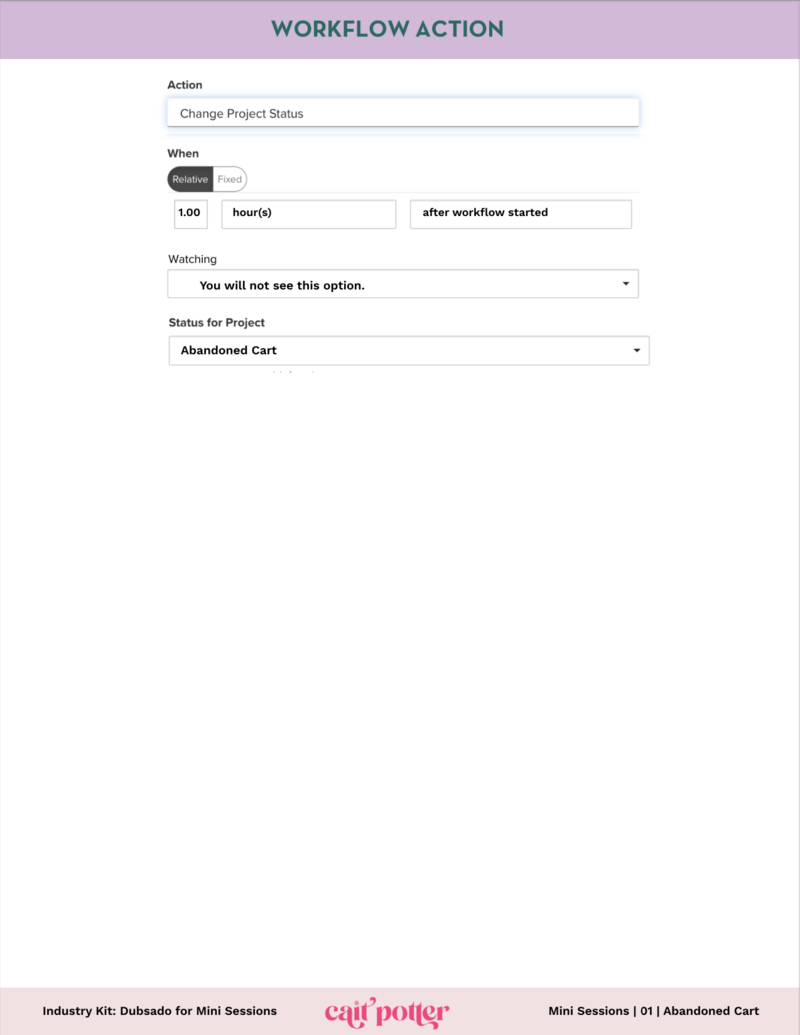 Workflow Booklet Page