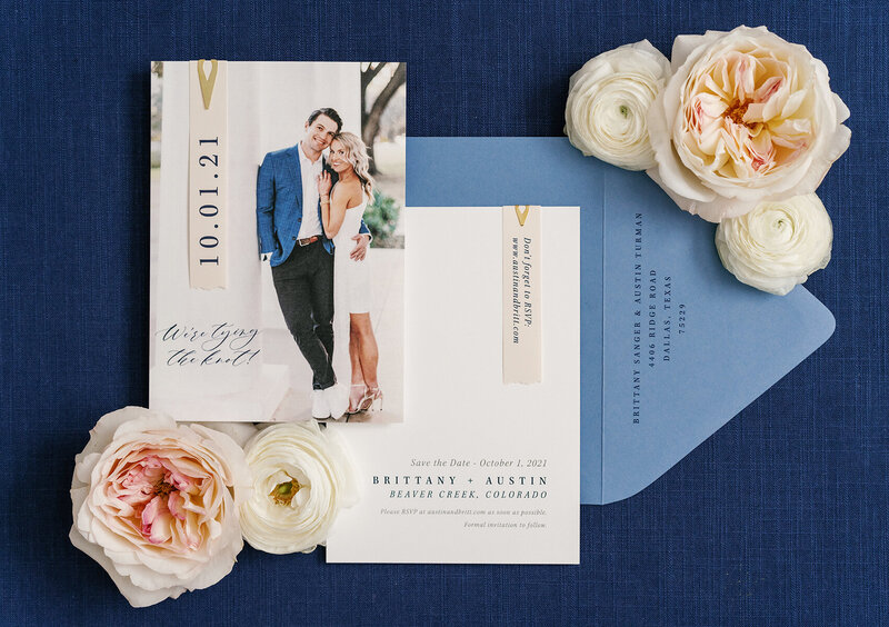 Modern Photo Save the Date Card 1