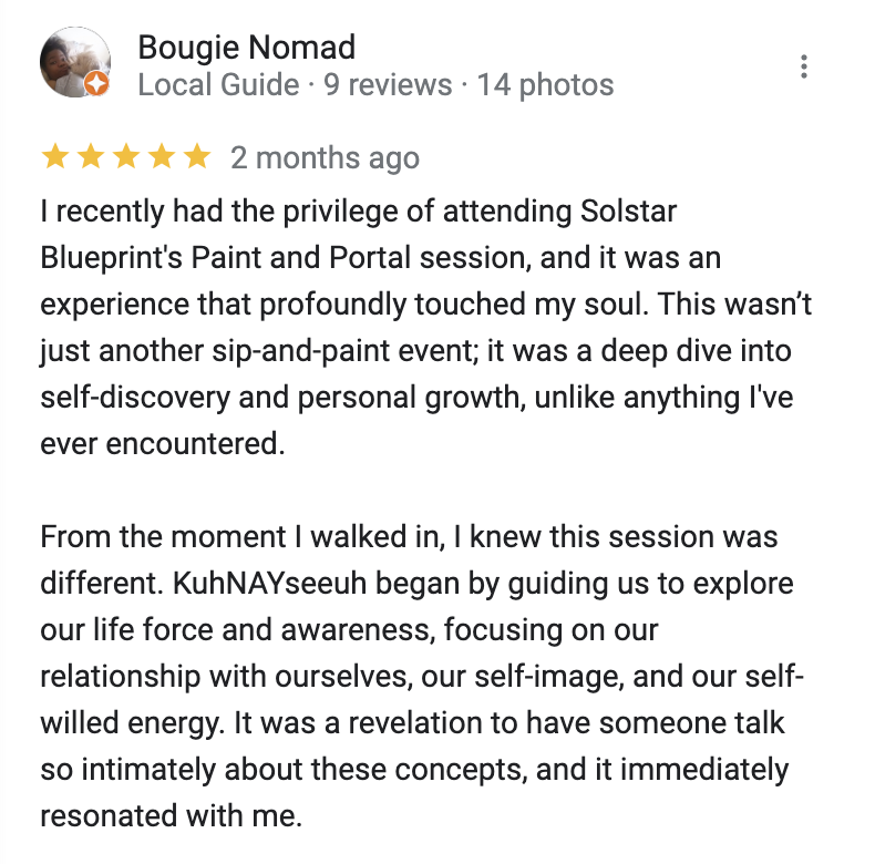 Kanacia James at Solstar Blueprint  Astrology Reading Review  by Bougie Nomad TV